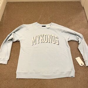 Light blue women’s free people crew neck